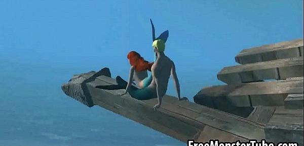  3D Ariel from the Little Mermaid gets fucked hard-high 1